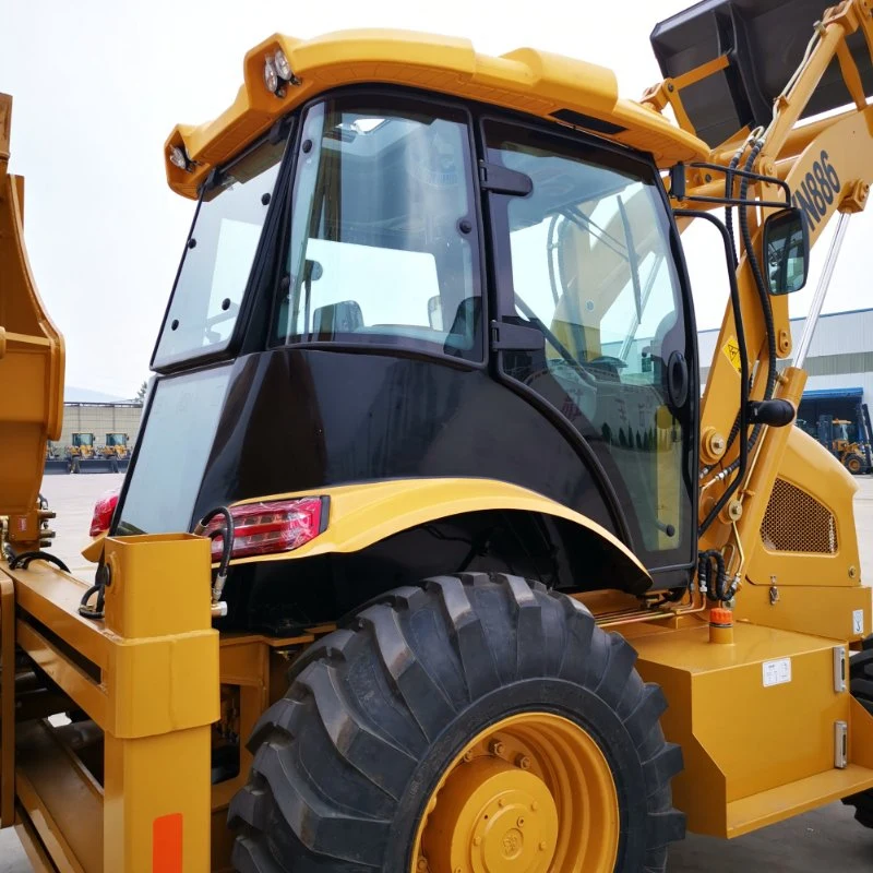 Yn886 Wz30-25 Wheel Backhoe Loader 2.5 Ton 4X4 Backhoe Wheel Small Excavator Backhoe Loader