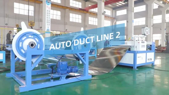 Linea di formatura di linee di produzione di condotte rettangolari dell'aria HVAC ampiamente utilizzate 2 Attrezzature per la produzione di macchine per tubi prodotte in Cina